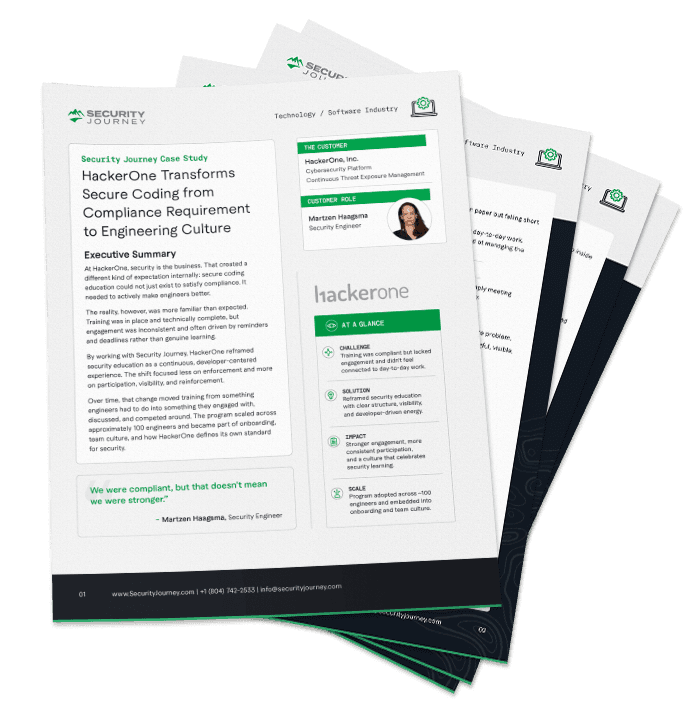 Security Journey: Secure Code Training For Developers